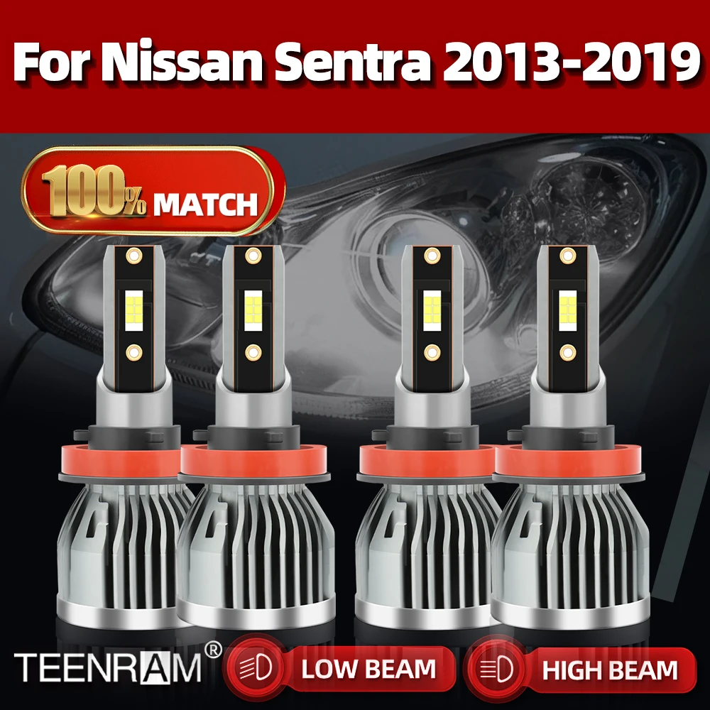 

H11 Canbus Car Led Headlght Bulbs 120W 20000LM 6000K 12V Turbo Auto Lamps For Nissan Sentra 2013 2014 2015 2016 2017 2018 2019