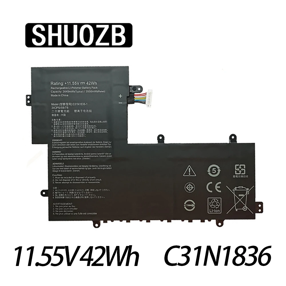 

11.55V 42Wh C31N1836 Laptop Battery For Asus Chromebook Flip C214MA C204MA C204MA-1A C214MA-YS02T C31N1836-1 0B200-03370000 New