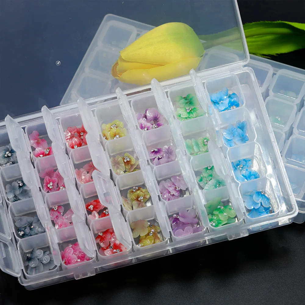 

Акриловые цветы, набор для украшения ногтей, смешанные цвета, 3D дизайн ногтей, стразы, подвески, драгоценный камень, инструмент для маникюра,...