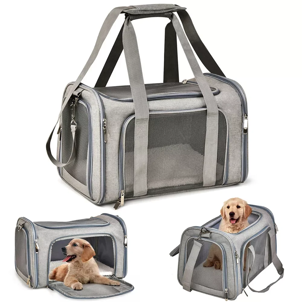 

Dog Carrier Bag Soft Side Dog Backpack Cat Pet Carriers Dog Travel Bags Airline Approved Transport For Small Dogs Cats