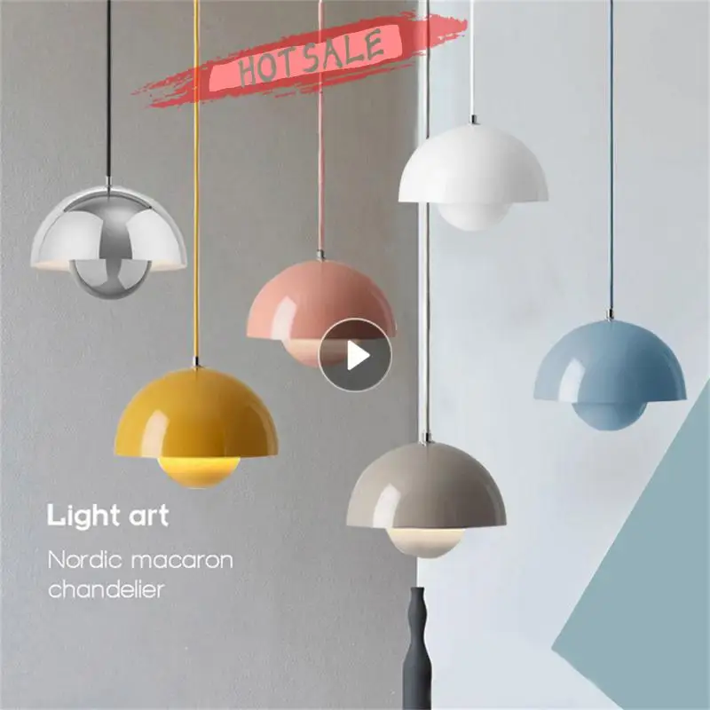 

Pendant Lights E27 Nordic Semicircular Mushroom Lamp Modern Denmark Indoor Kitchen Bedroom Living Room Dining Room Decor Indoor