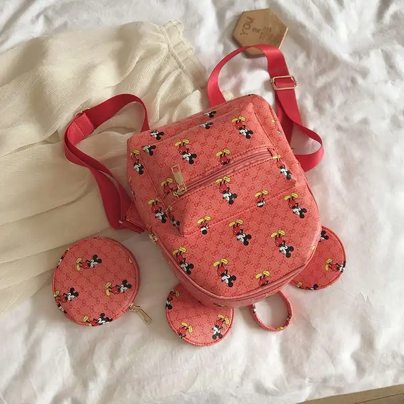 Многофункциональный женский рюкзак из ПУ кожи с мультяшным изображением Микки