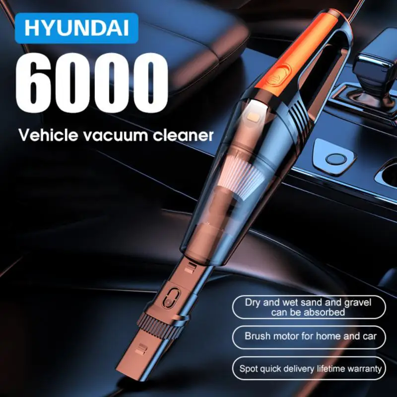 

Vacuum Cleaner With Led Light Multifunctional Universal Practical Portable Car Supplies Car Dry And Wet Vacuum Cleaner 6000 Pa