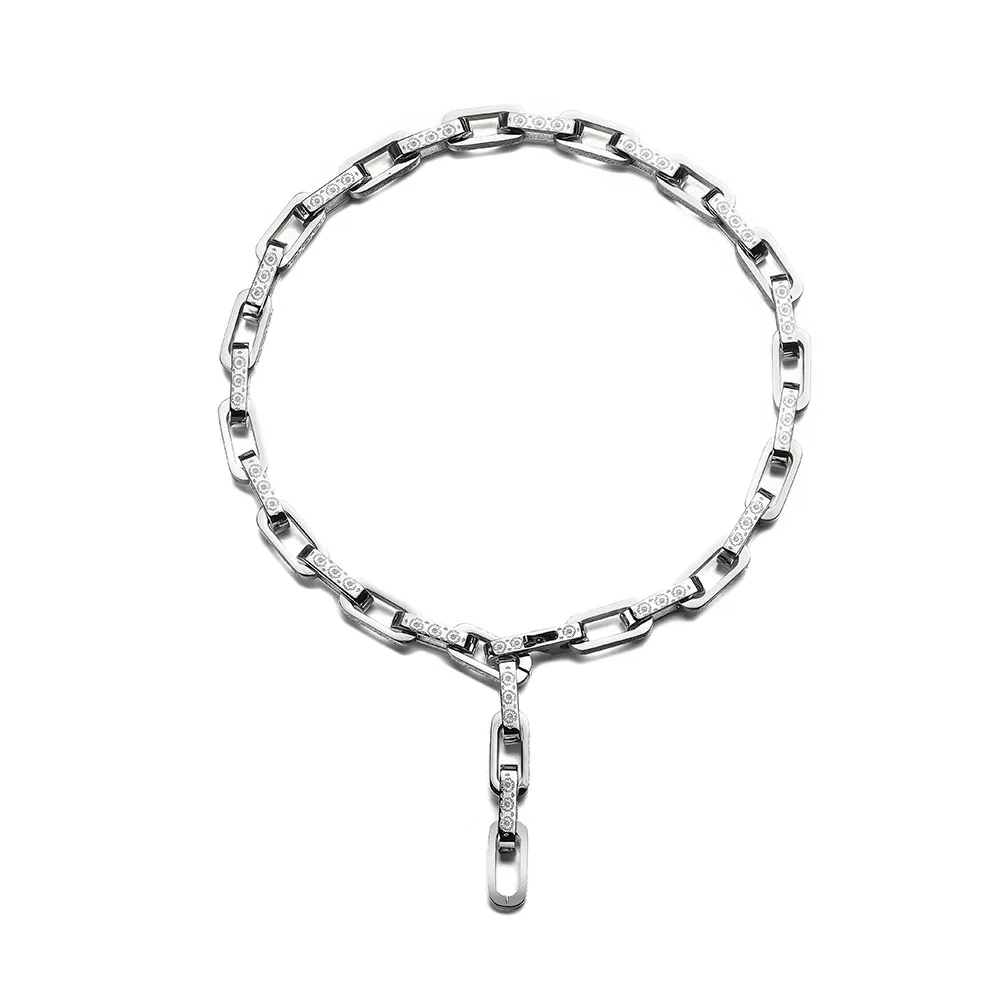 

Ожерелье из титановой стали с толстой квадратной пряжкой в стиле хип-хоп