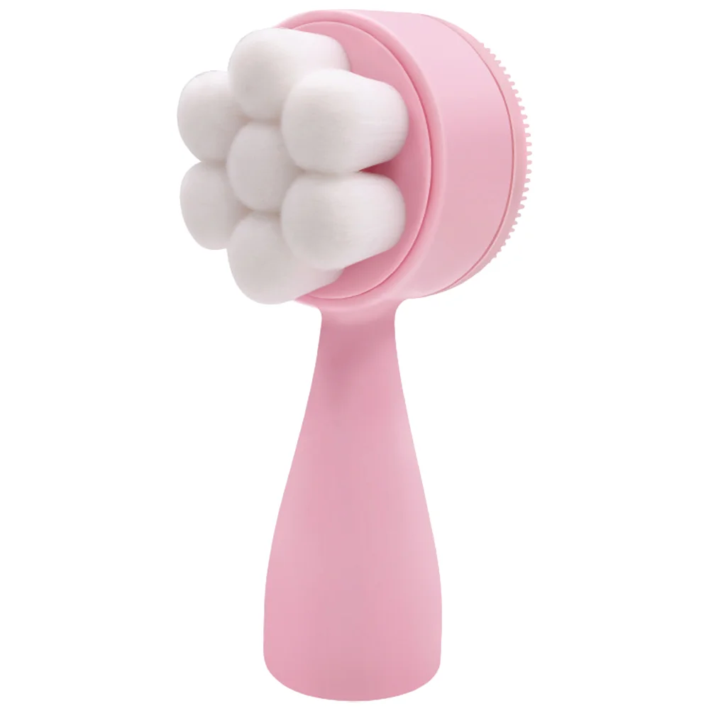 

Brush Facial Face Brushes Cleaning Cleansing Washing Exfoliation Sided Double Cleanser Two Deep Sides Silicone Facia Fibers
