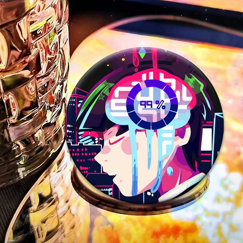 Круглый креативный значок с героями мультфильмов аниме SMob Psycho 100 броши Shigeo Kageyama