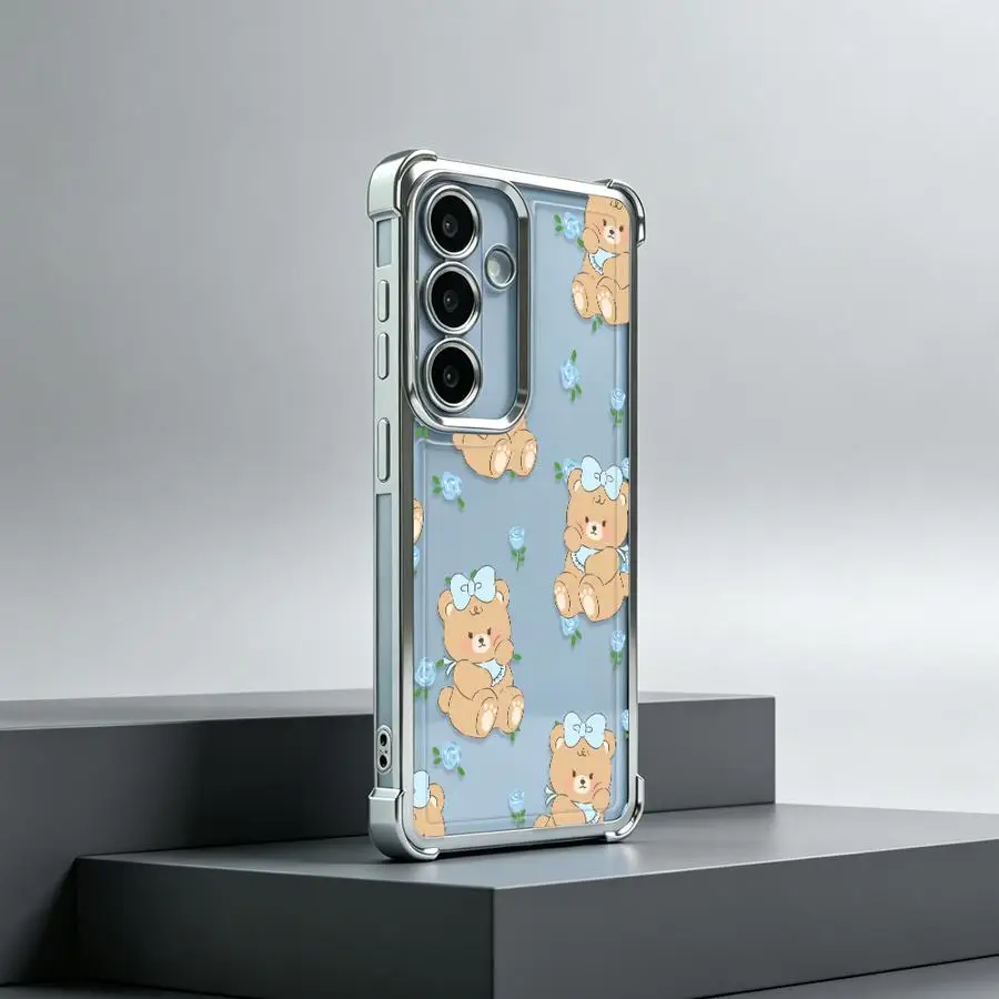 Фото Чехол для телефона с принтом медведя и банта для Samsung Galaxy A23 A51 A07 A53 A14 A04 A73 A13 A33 A50 A16 A06 A54 A34 A24 A52 №4