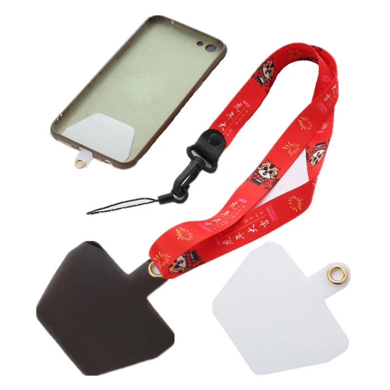 

5pcs Cellphone Case Lanyard Accessories Tapes Universal Cell Phone Lanyard Gasket Fixing Sticker for Neck Strap Anti-lost Chain