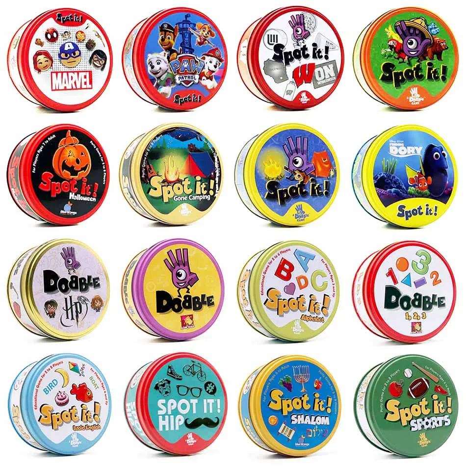 

30/55PCS Dobble Card Game Spot It Potte HP Age 6 Board Game 2 to 8 Players Party Game for Classic Family Matching Game Fans Toy