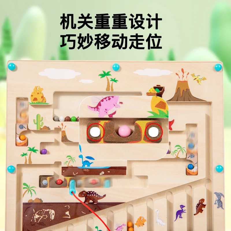 Новинка детская деревянная Магнитная Шариковая ручка для раннего обучения