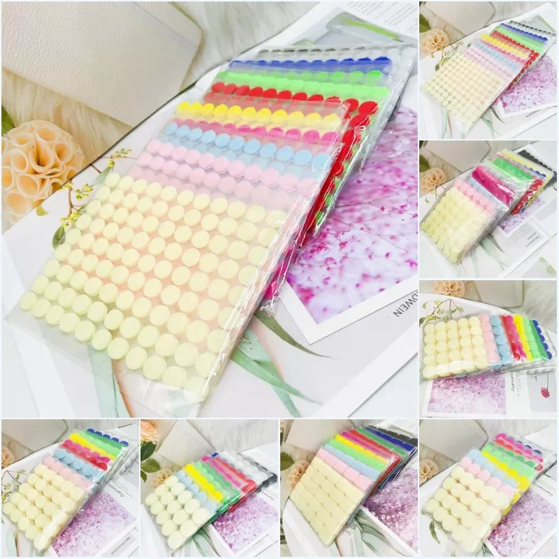 

Self Adhesive Fastener Tape 10/15/20/25/30mm Strong Glue Dots Sticker Hook and Loop Round Coins Nylon Tape Klitterband