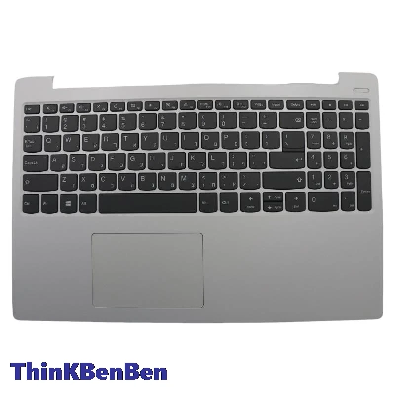 HB Hebrew (IL Israel) Белый верхний чехол для клавиатуры упор рук Lenovo Ideapad 330S 15 15IKB 15AST 15ARR