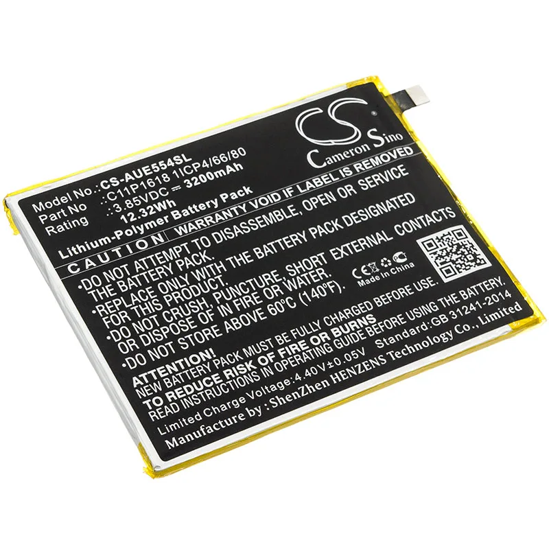 

CS 3200mAh / 12.32Wh battery for Asus ZE554KL, ZenFone 4 C11P1618 1ICP4/66/80