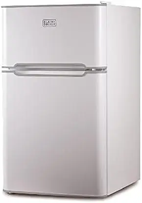 

2-дверный мини-холодильник с отдельной морозильной камерой маленький, напитки и продукты в общежитии, офис, квартиру или RV жилье компактный холодильник