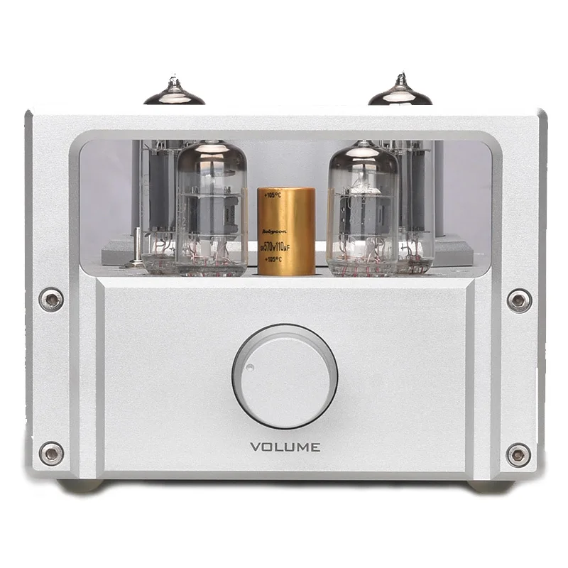 

BRZHIFI Silver 6F2-LY Single-ended Class A 6P1 Tube Amplifier 3.8WX2 Bluetooth-compatible 5.0 HIFI Audiophile Sound Home Amp
