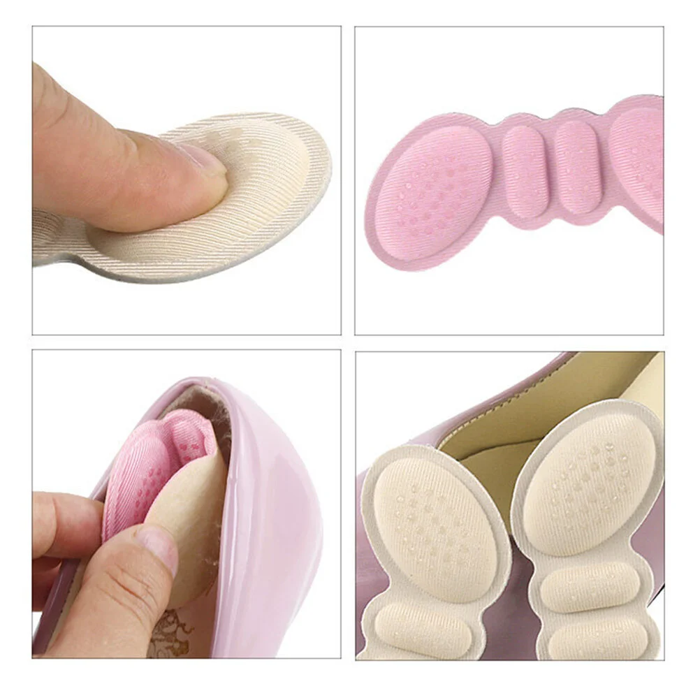 

3 Pairs Heel Cushion Pads Heel Shoe Grips Liner High Heel Pads Self- Adhesive Shoe Insoles Care Protector