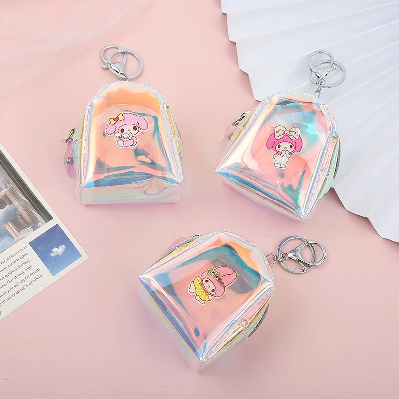 

Kawaii Sanrio Coin Purse Mymelody Cartoon Anime Doll Keychain Backpack Pendant Headphone Bag Mini Storage Bag Girl Birthday Gift