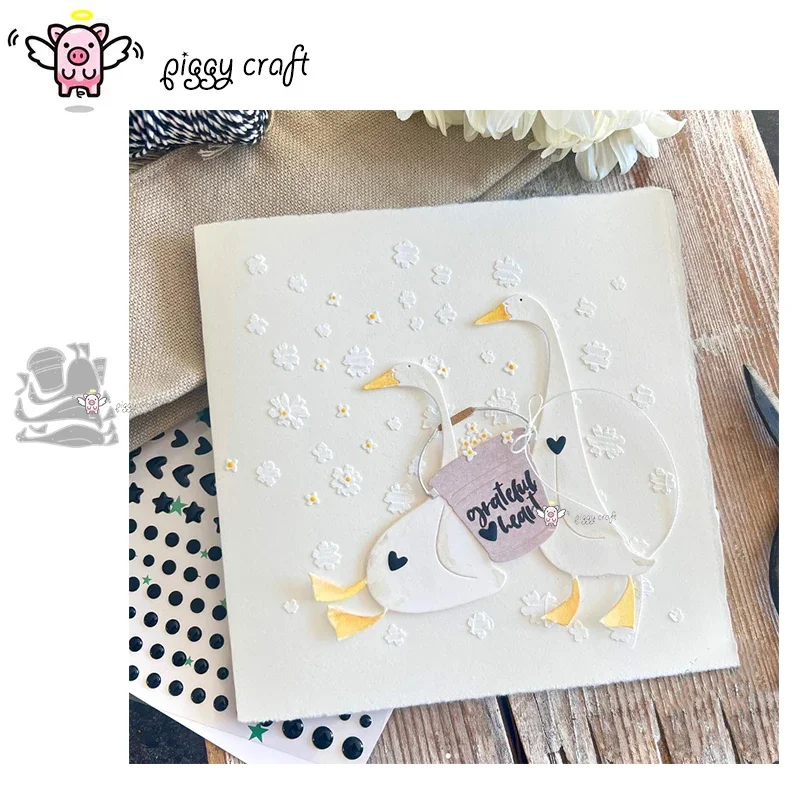 Piggy Craft металлические штампы для резки форма вечеринки шляпа гусь ведро скрапбук