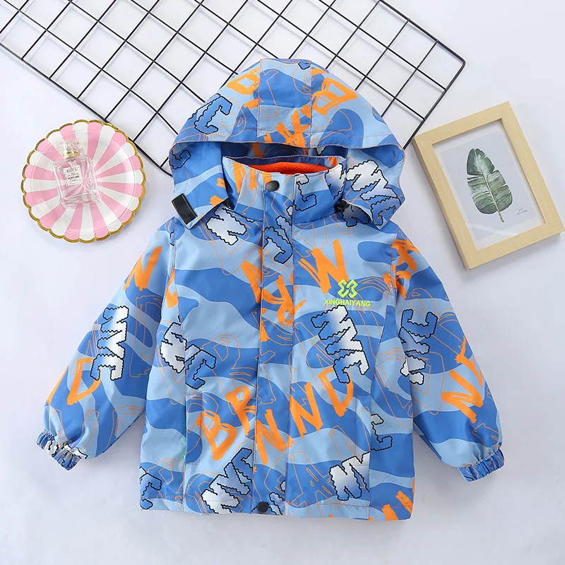 

New Arrival Winter Jackets for Boys Cotton Hooded Trench Coat Korean Children Thicken Warm Removable Sports Clothes 4-16 Years