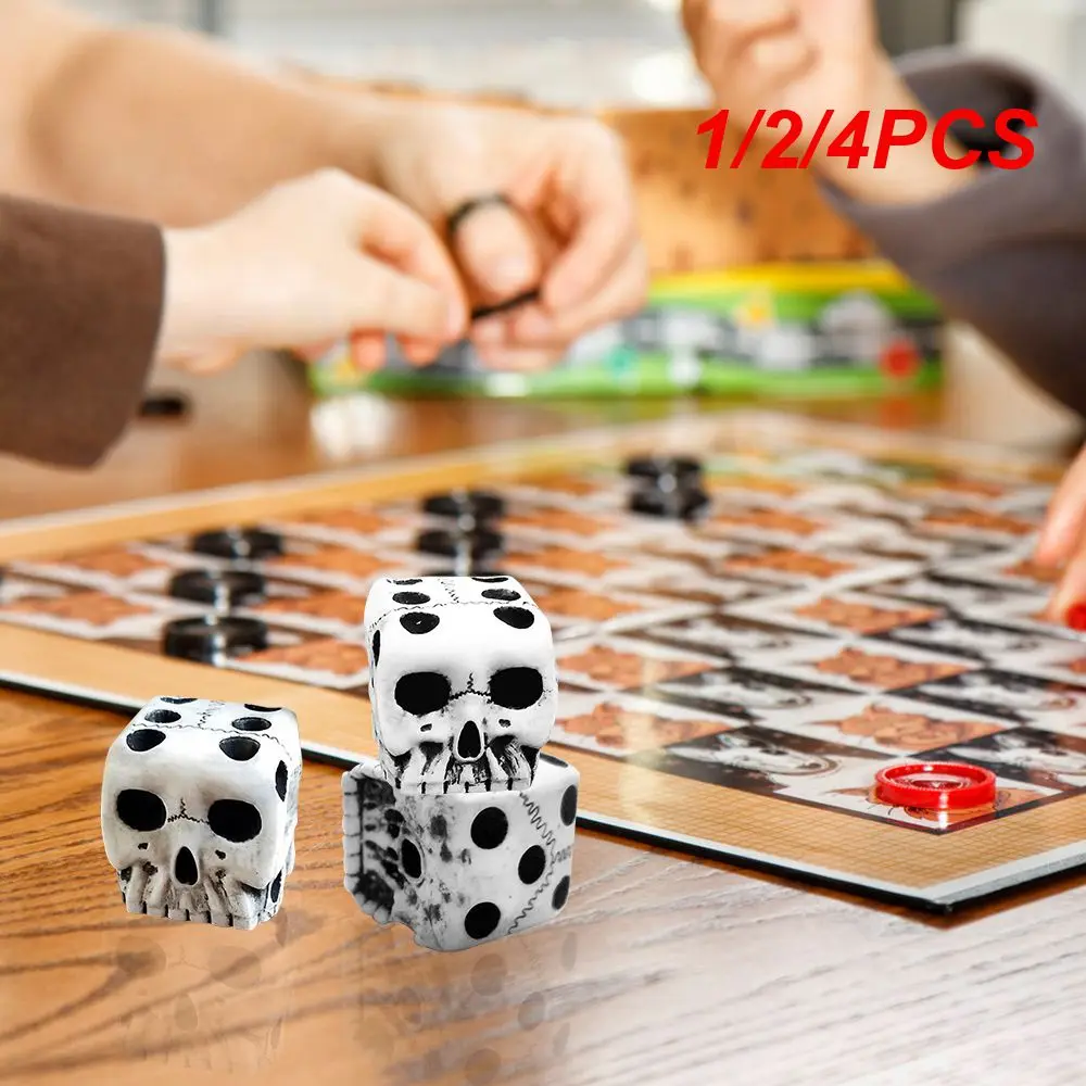 

1/2/4 шт., шестигранные кости в виде черепа