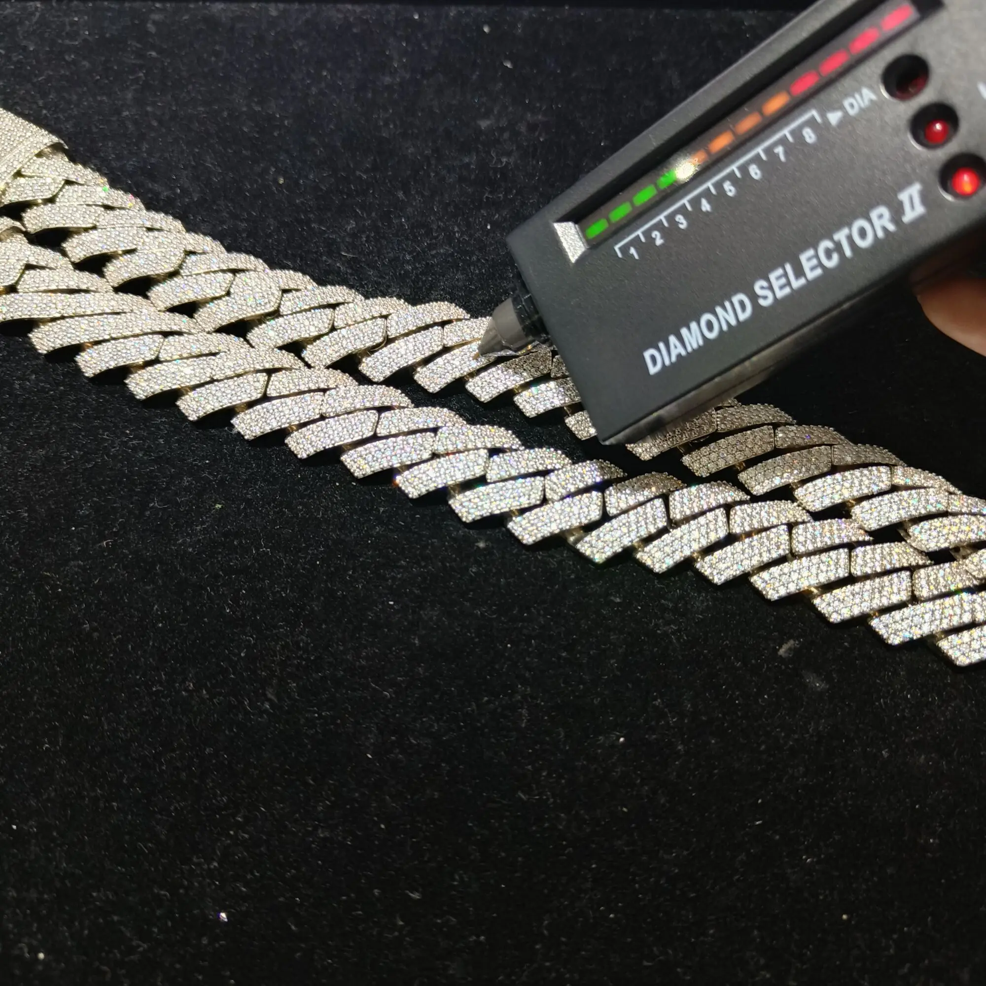 Серебро 925 пробы GRA Муассанит шириной 20 мм бриллиантовое ожерелье со льдом Майами