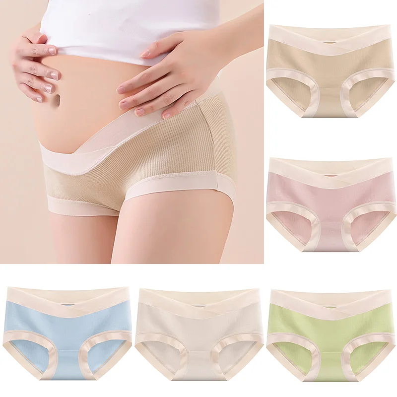 

L-3XL Modal Cotton Low Waist Belly Maternity Panties Plus Size Seamless Underwear For Pregnant Women Ladies Pregnancy Briefs