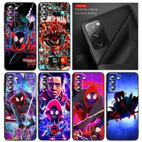 marvel avengers black spiderman phone case for samsung s22 s21 s20 ultra fe s10 s9 s8 plus 4g 5g s10 edge silicone tpu cover