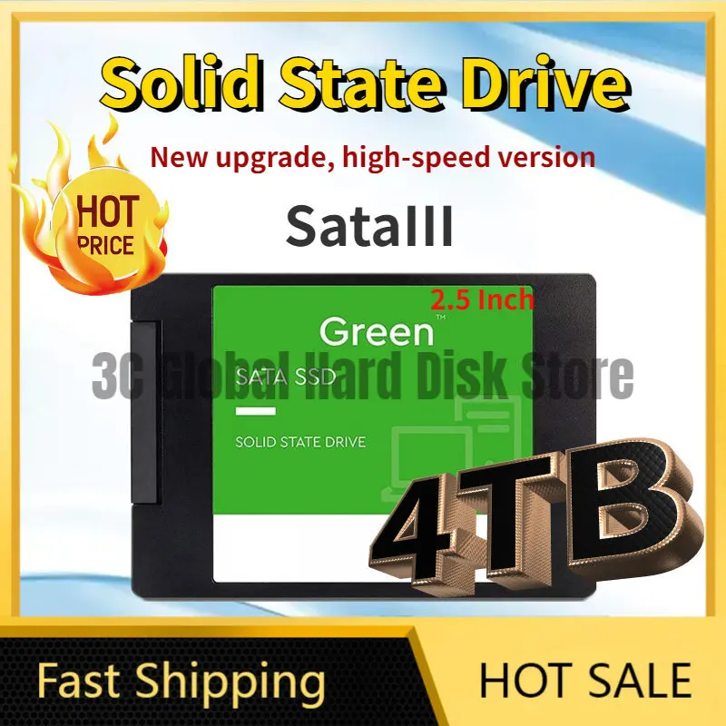 

SSD Sata 4TB 2TB 1TB Hard Drive Disk Sata3 2.5 Inch Ssd TLC 500MB/s Internal Solid State Drives for Laptop/Desktop/mac/PS4/PS5