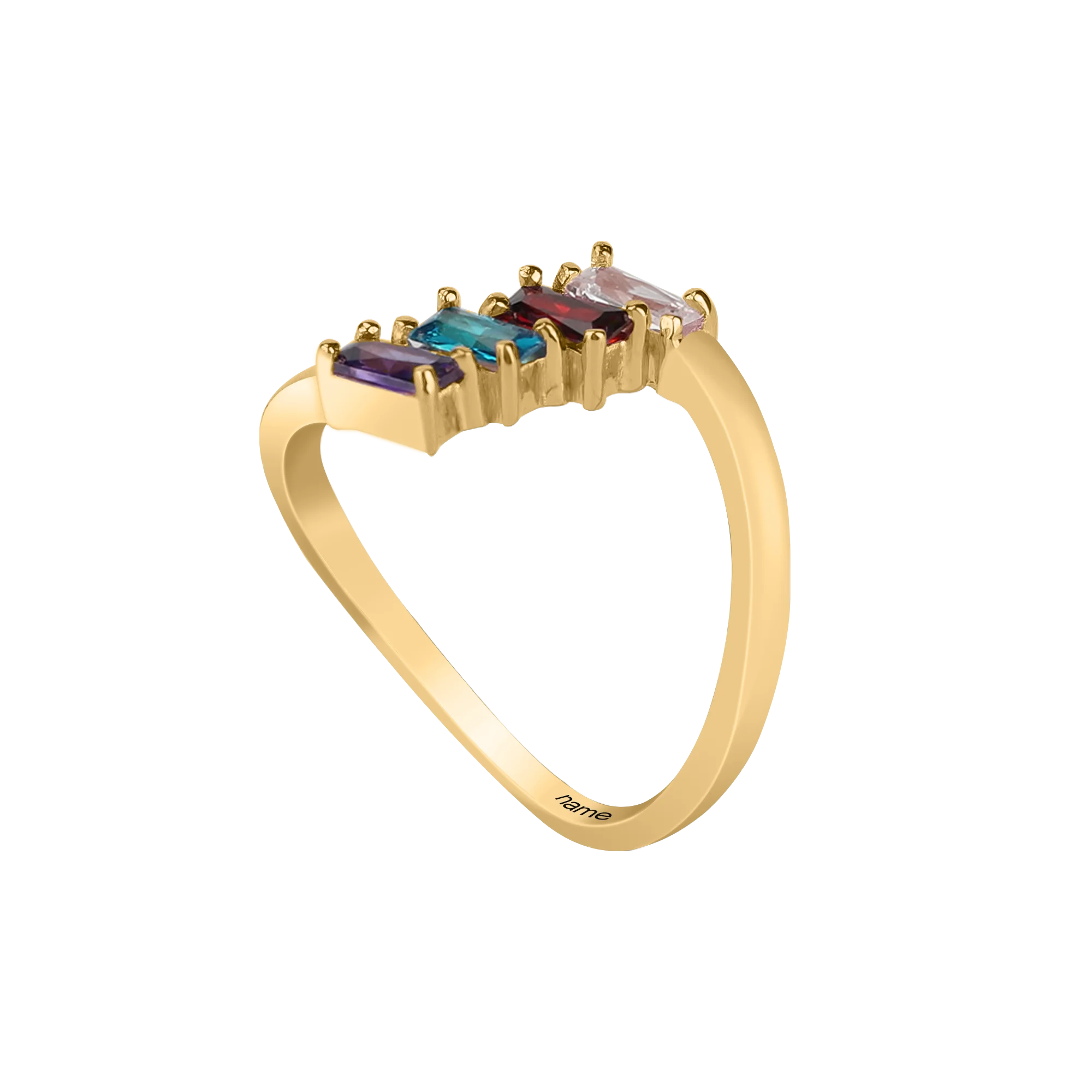 

Customizable Ladies Birthstone Rings Ladies Personality Jewelry Silver Wedding Rings Fashion New Products Christmas Gifts