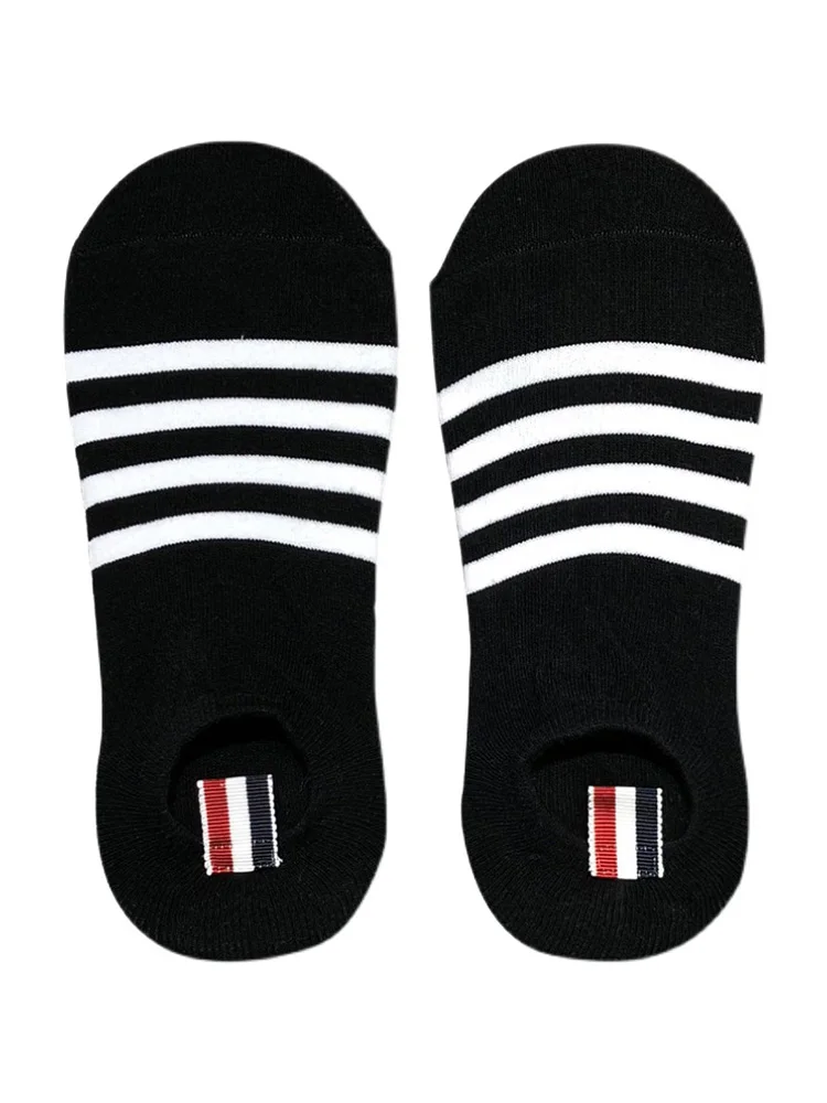 6 pairs of tb boat socks women's deodorant sweat-absorbing summer four-bar trend cotton socks for men and women