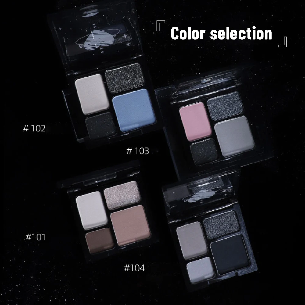 Блестящие матовые тени для век синие фиолетовые дымчатые макияж панк крутые