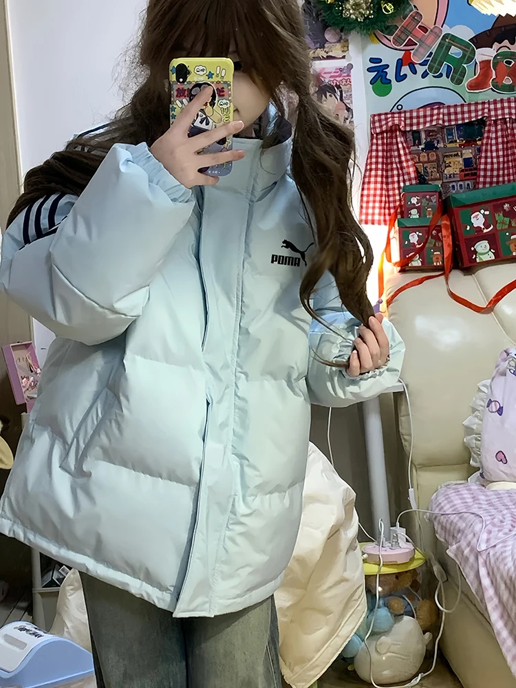 Classic Biao‍Ma down Jacket Cotton-padded Clothes Women Winter 2024 New Loose Casual All-matching Couple Winter clothes Cotto...