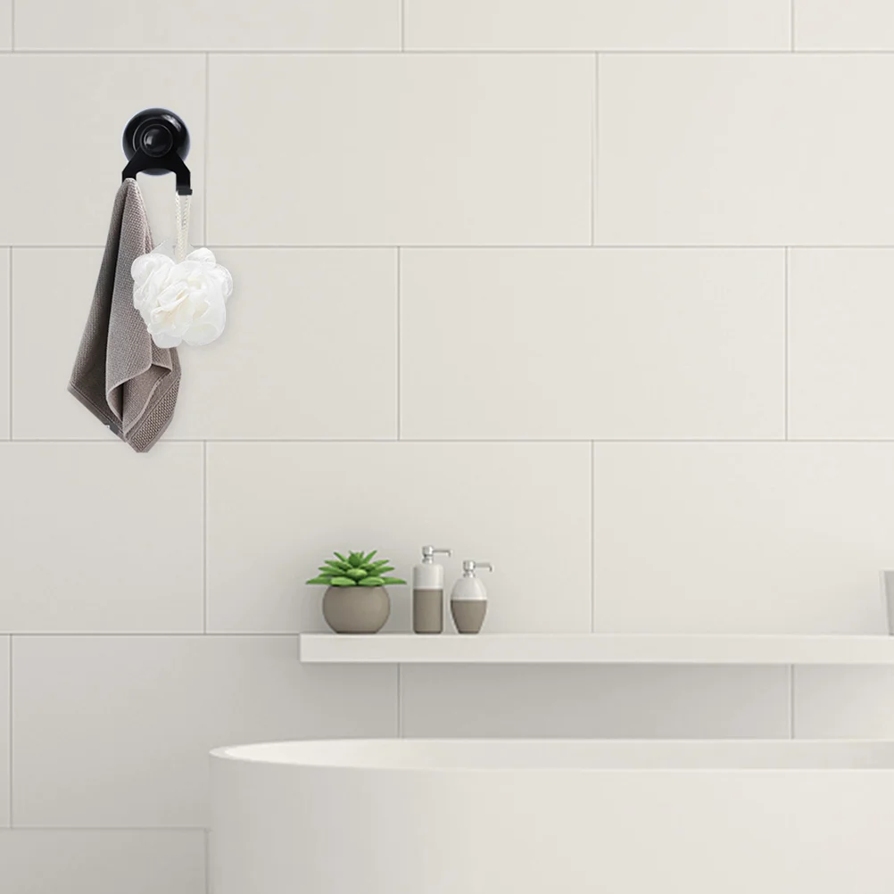 

2 Pcs Vacuum Suction Cup Hook Heavy Duty Cups Plastic Hooks Shower Stainless Steel Hanging Bathroom