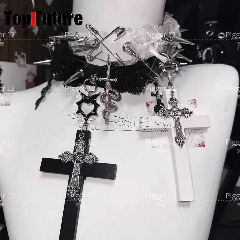 Женское металлическое ожерелье в стиле стимпанк Y2K