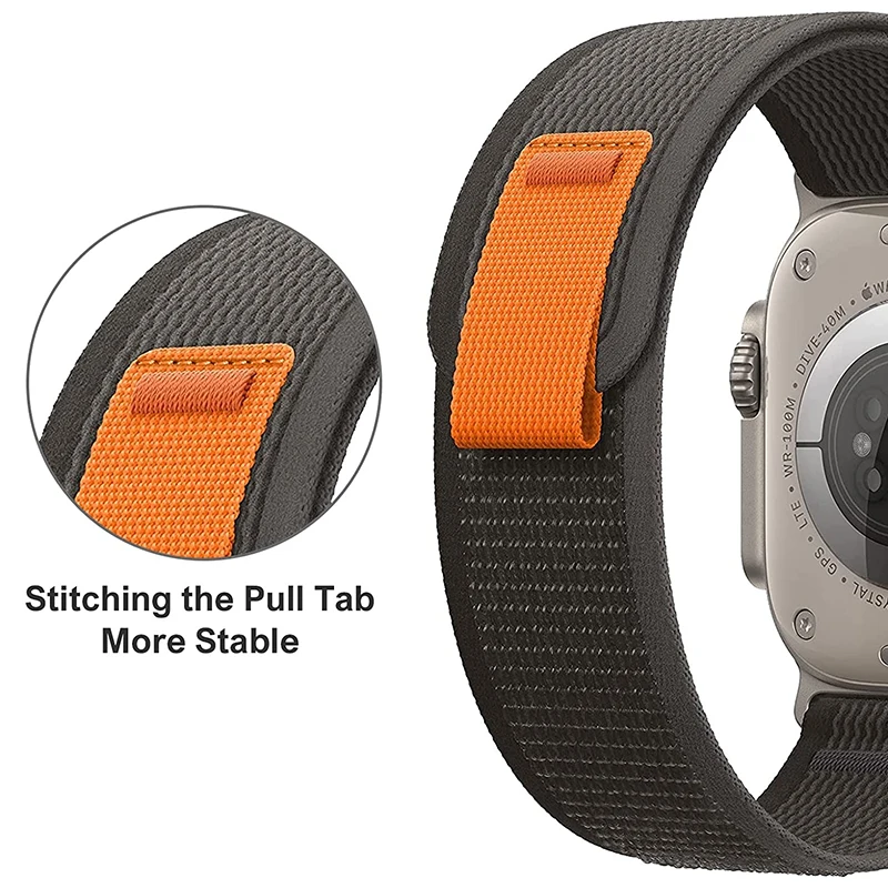 Trail Loop For apple watch band 49mm 44mm 40mm 45mm 41mm 42mm 44 45 49 mm correa bracelet iWatch Ultra series 7 6 5 3 se 8 strap