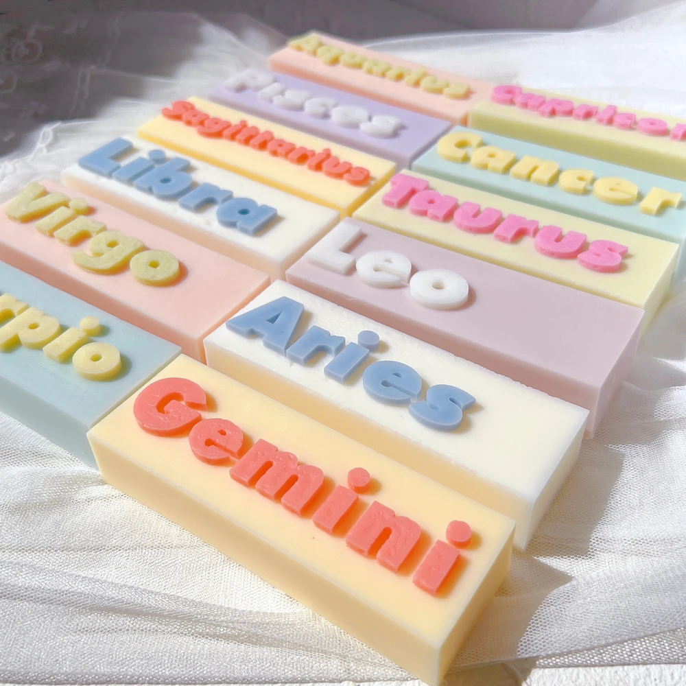 Силиконовые формы в виде знаков зодиака прямоугольной для свечи силиконовая