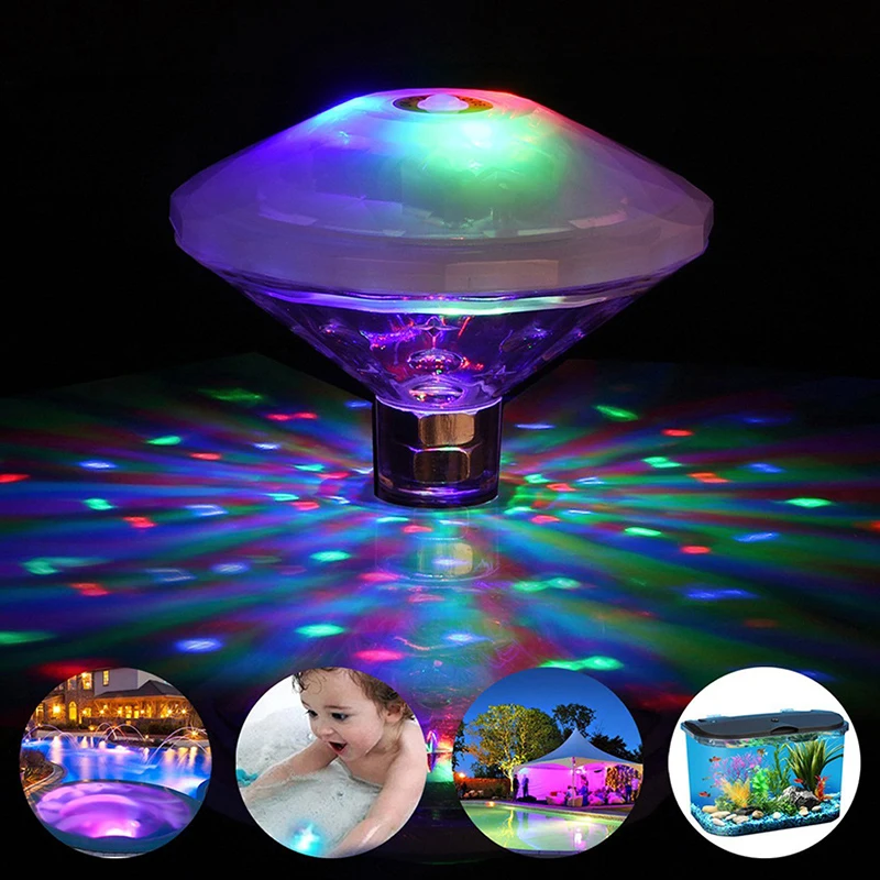 

Floating Underwater Light RGB Submersible LED Disco Party Lamp Glow Show Swimming Pool Hot Tub Spa Kids Baby Children Bath Play