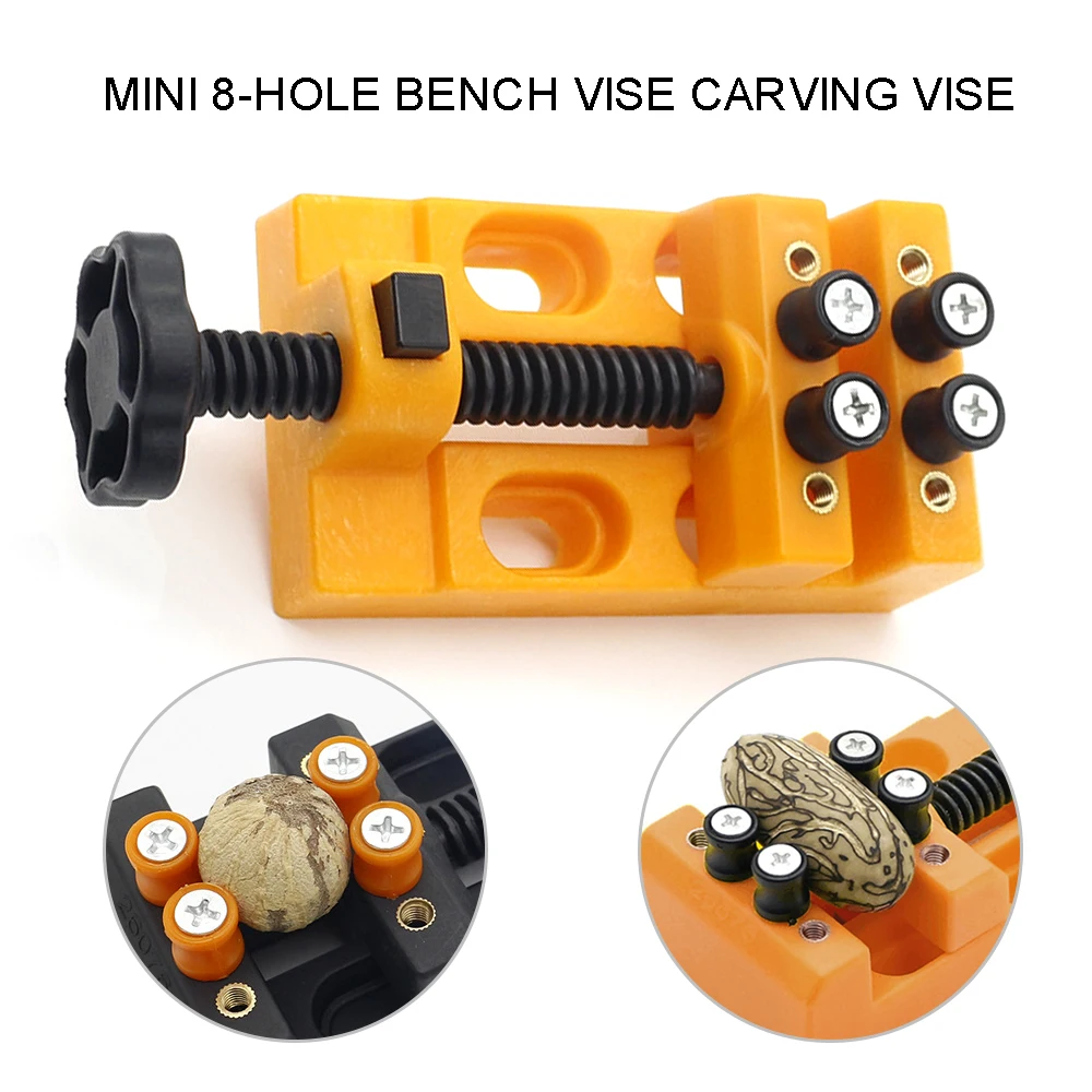 

Mini 8-hole Bench Vise Carving Vise Flat Nose Pliers DIY Sculpture Crafts Jewelry Adjustment Manual Tool