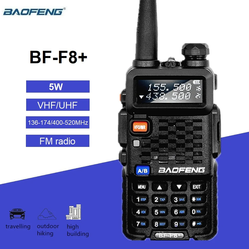 Baofeng BF-F8 Plus Walkie Talkie Long Range 10km CB Ham Radio Station Dual Band Two Way Radio Scanner hf Transceiver for Trucker