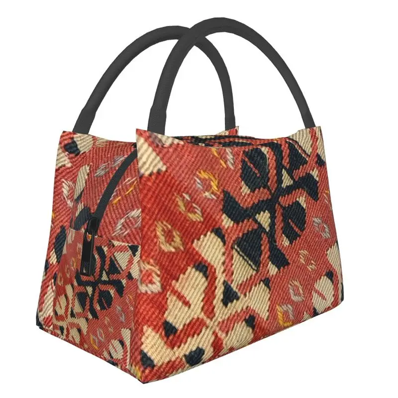 

Пользовательские Ретро богемные турецкие этнические сумки для обеда Kilim женские термоохлаждающие изолированные Ланч-боксы для офиса и пут...