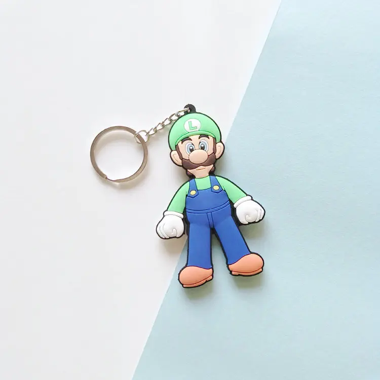 Брелок Супер Марио из ПВХ Брос игровой персонаж аниме Луиджи боусер Yoshi Wario яркий