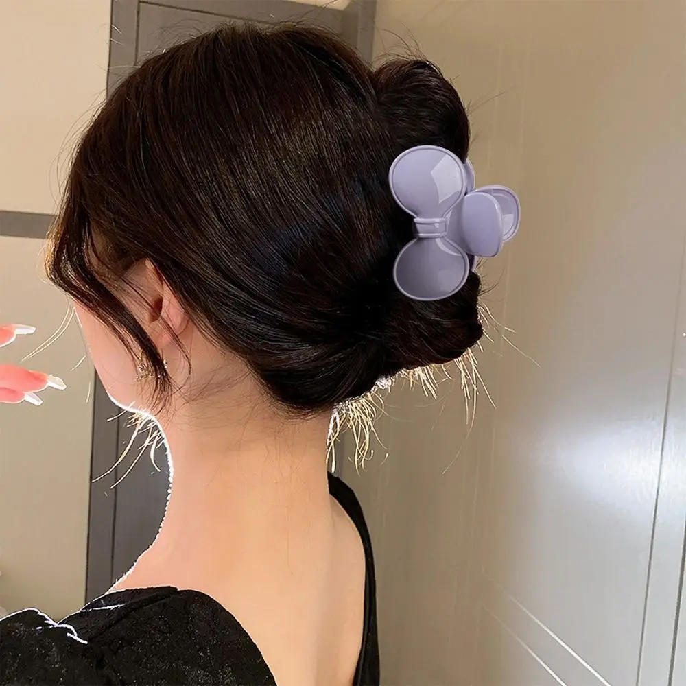 

Grab Clip Girls Hairpin Cream Color Plastic Hair Claw Bowknot Hair Clip Female Hair Accessories Korean Style Headwear
