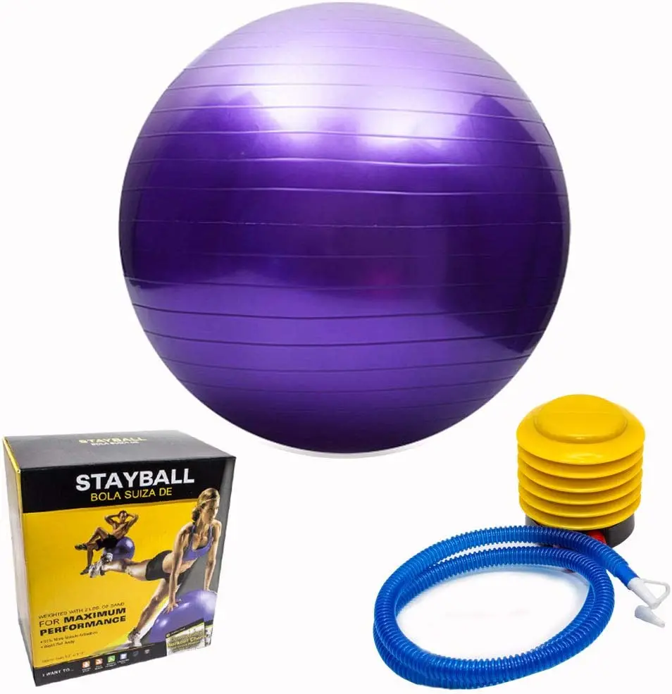 

Bola para Pilates exercícios 65cm suporta até 150kg GT351-PU Roxo -