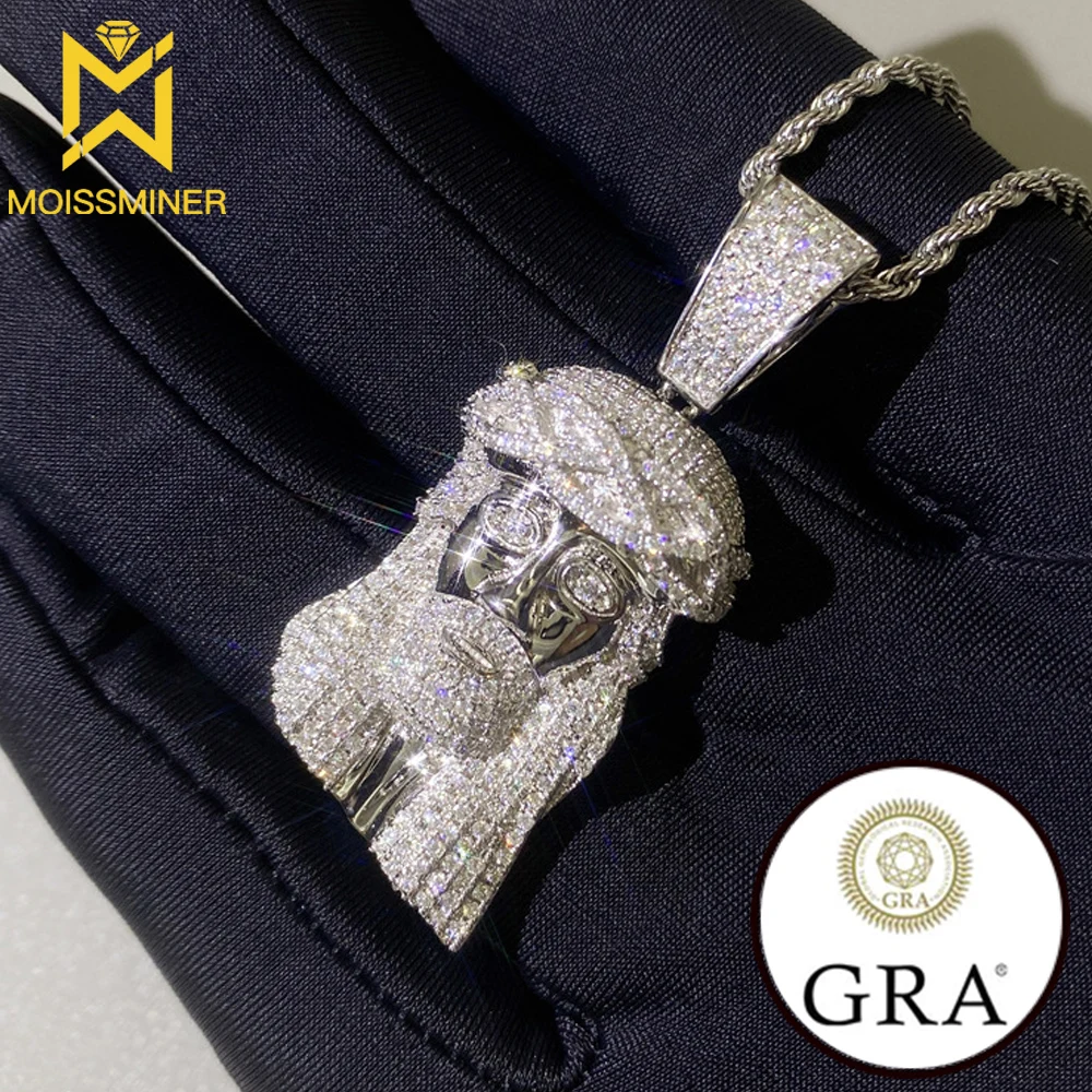 Moissanite Pendant Necklaces For Men Women S925 Silver Real Diamonds Jewelry Pass Tester Free Shipping With GRA Free Shipping