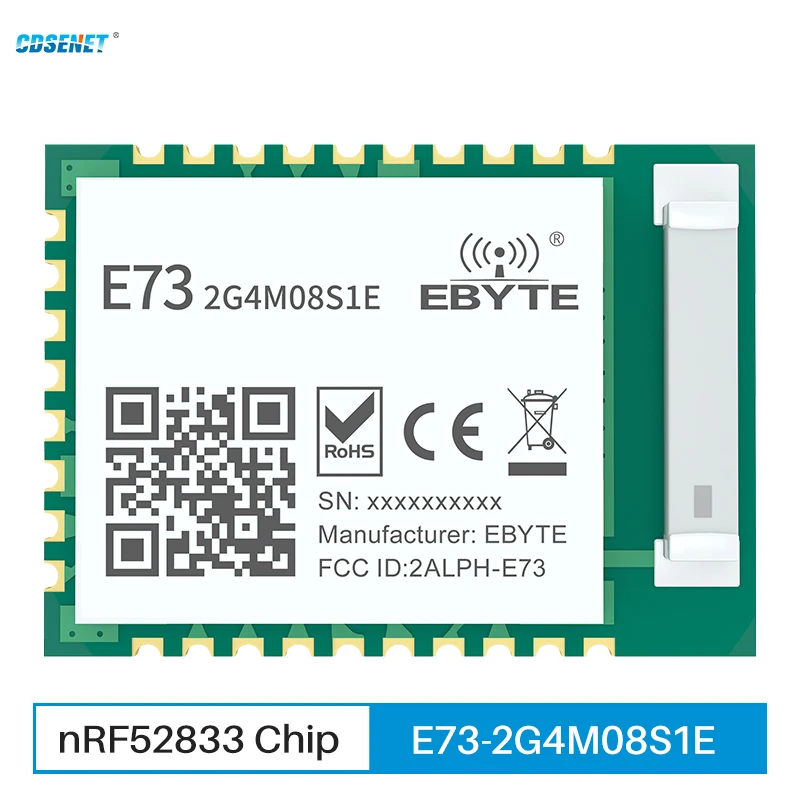 

E73-2G4M08S 1E компактный модуль связи IOT nRF52833 BLE5.1 bleble сетчатая нить Zigbee многопротокольный беспроводной модуль CDSENET