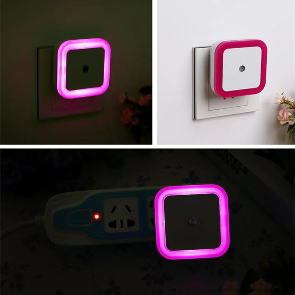 

LED Sensor Control LED Nightlight Lamp Toilet Light Control US EU Plug Wall Lights Baby Bedroom Bedside Lamp Backlight
