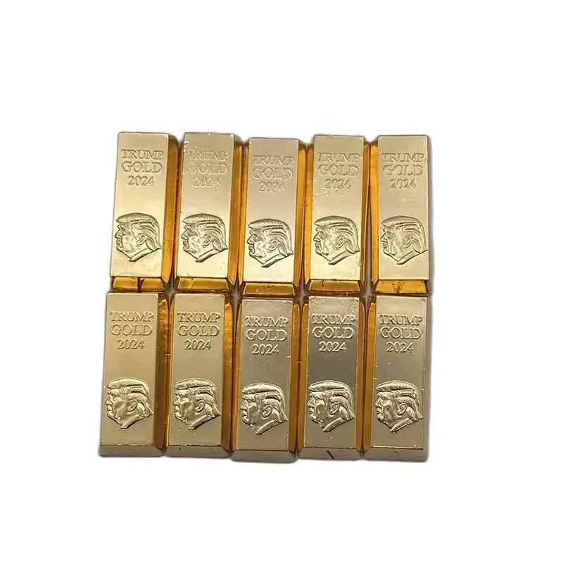 Дональд Трамп 50*20*20 мм 24 К золотой без валюты 2021-2025 свобода квадратные слитки