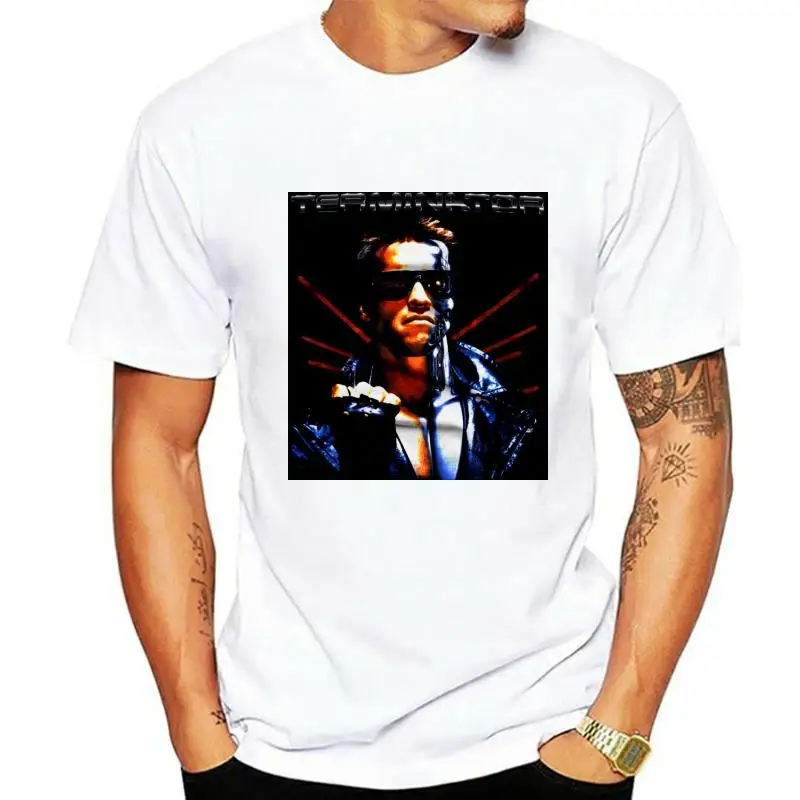 

Men t shirt Terminator Terminated Poster Movie Film Arnold Schwarzenegger Action t-shirt novelty tshirt women