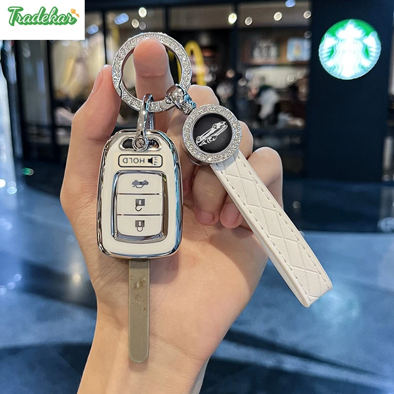 ТПУ 4 кнопки дистанционного управления ключ автомобиля брелок для Honda Accord Civic CRV JAZZ