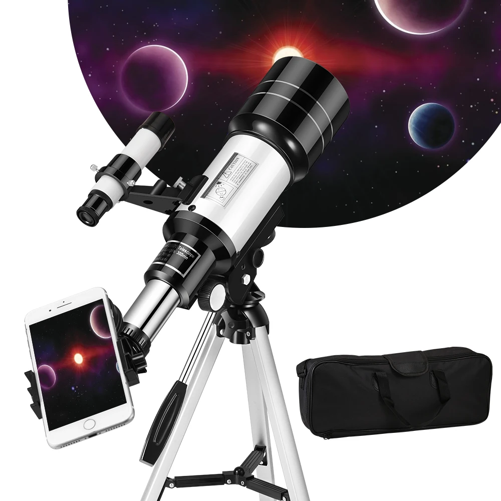 

Telescope For Kids Beginners 70mm Portable Astronomical Telescope With Tripod Mobile Phone Holder And Backpack Gift For Children